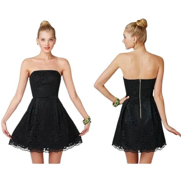 NWOT Lilly Pulitzer Marielle Lace Black Dress Size 4 - Picture 1 of 5